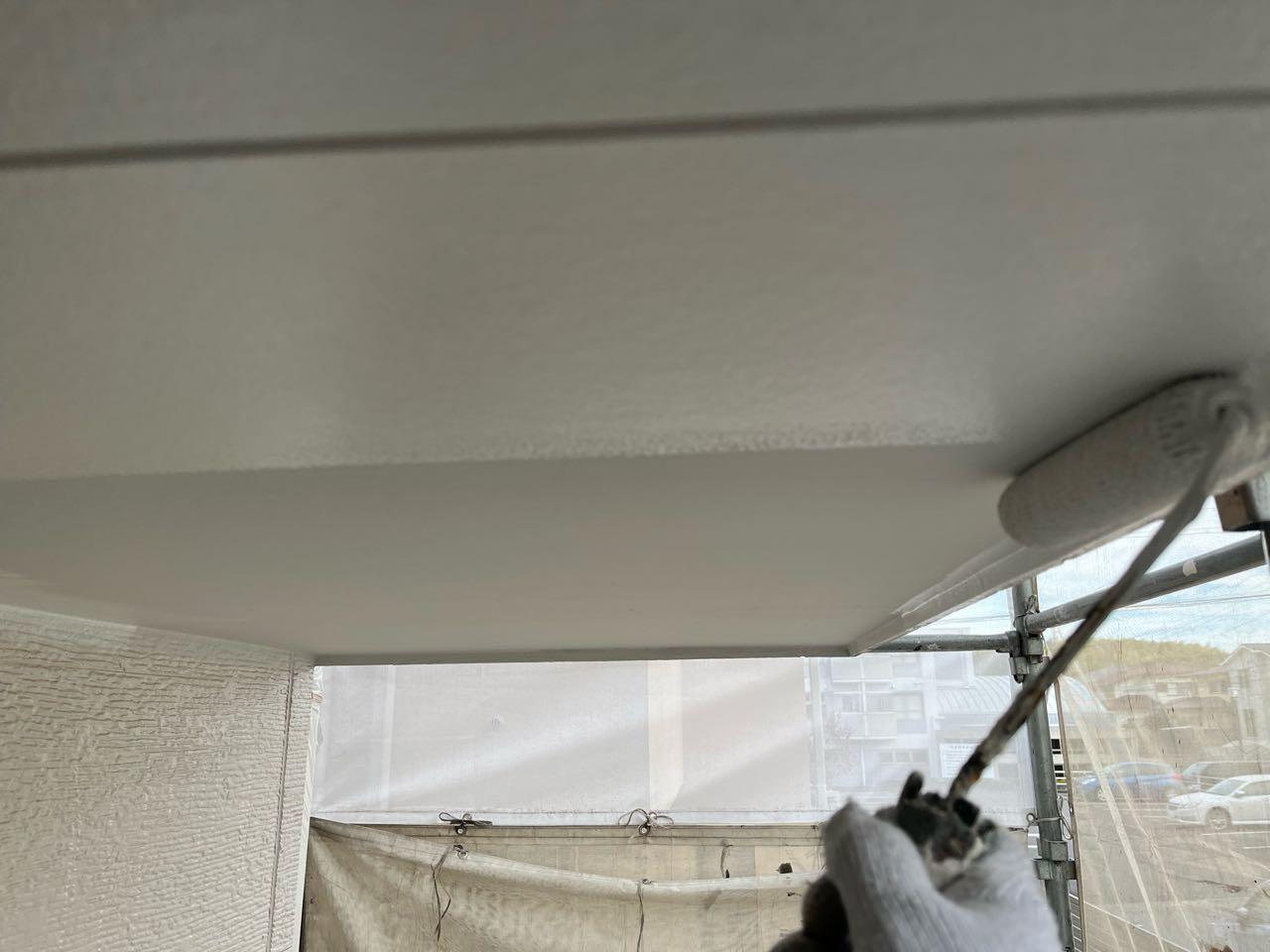 【軒天塗装】上塗り