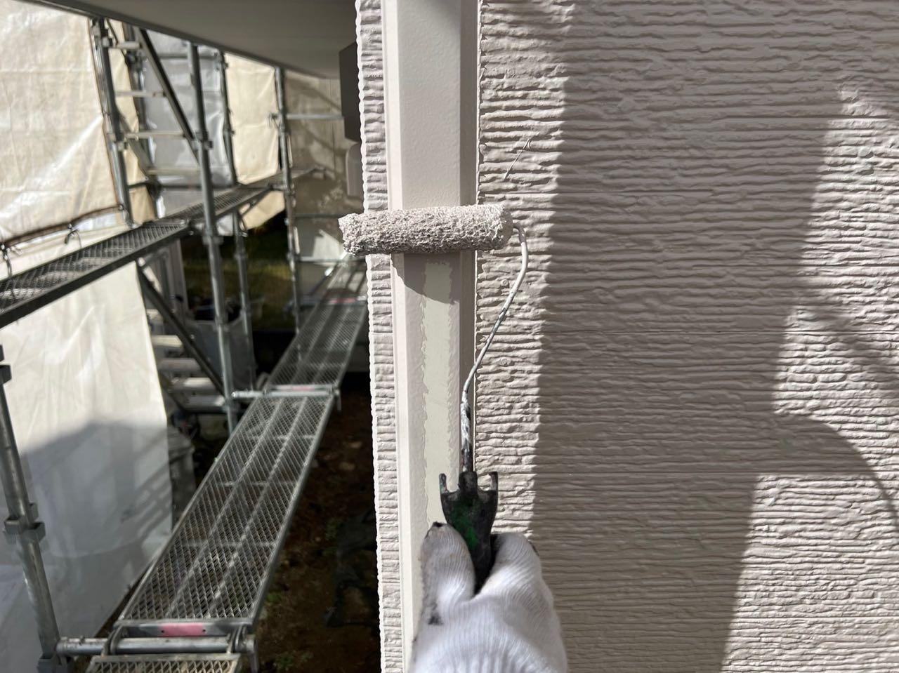 【雨樋塗装】下塗り