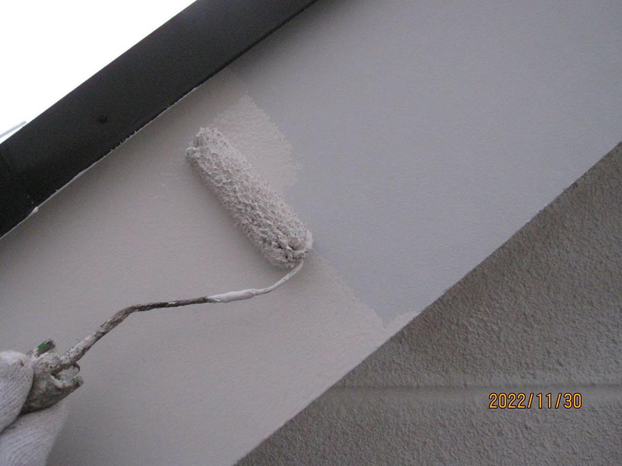 【破風・鼻隠し塗装】下塗り