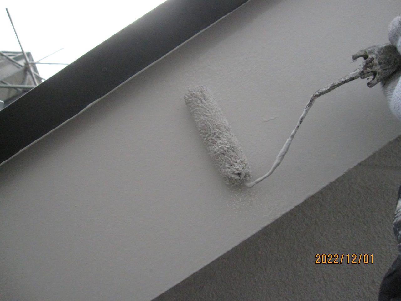 【破風・鼻隠し塗装】上塗り