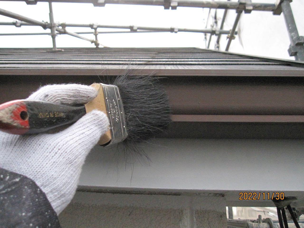 【雨樋塗装】ケレン作業
