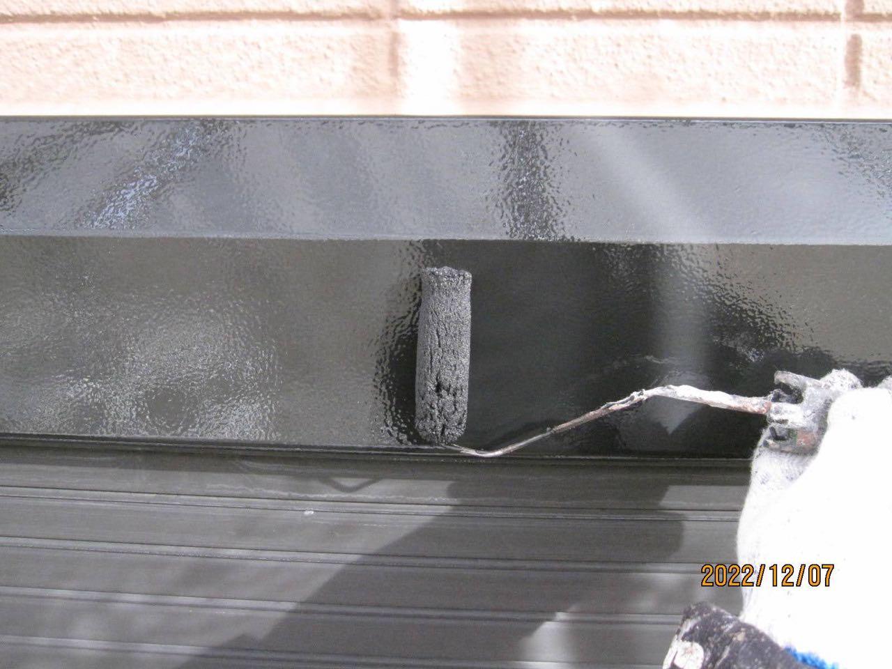 【シャッターボックス塗装】上塗り