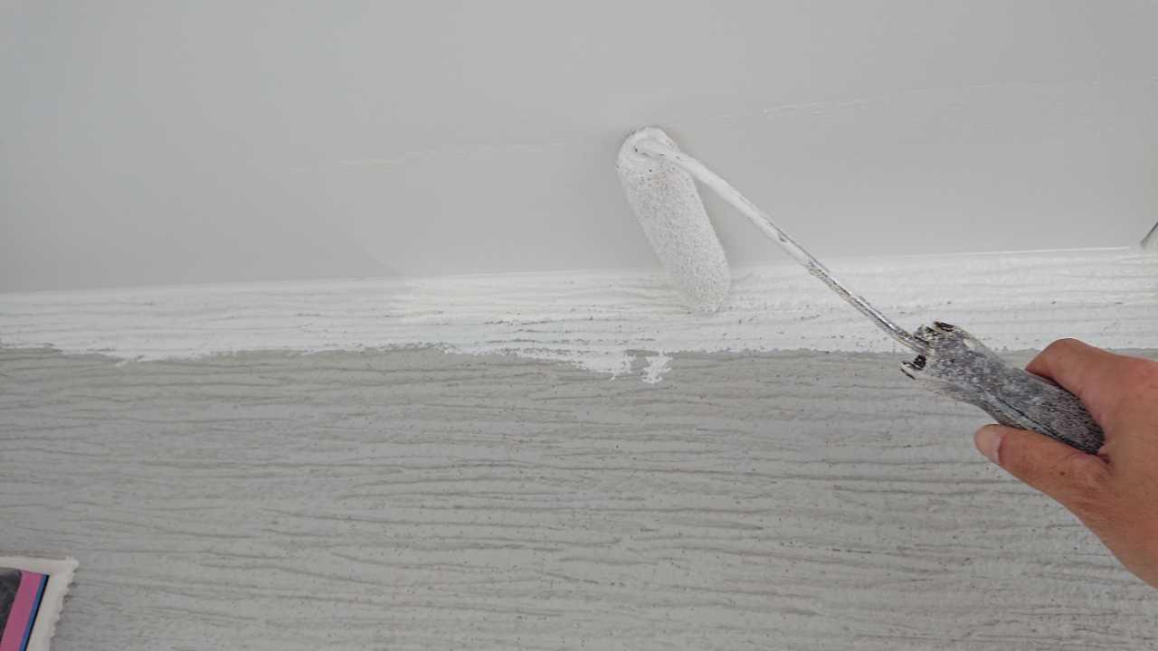 【軒天塗装】上塗り