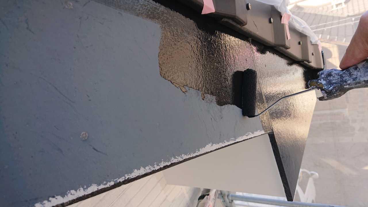 【破風・鼻隠し塗装】下塗り