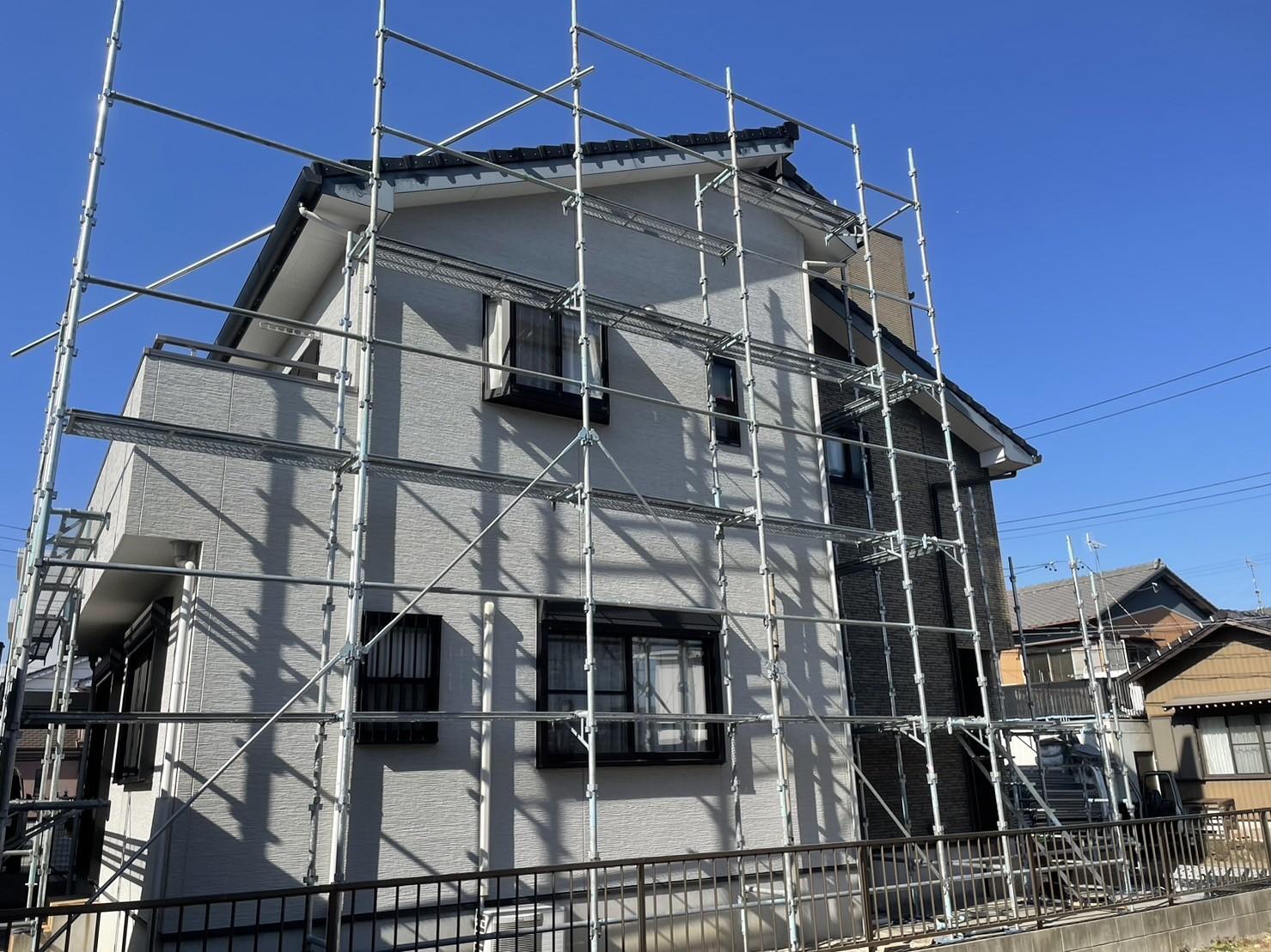 【足場設置工事】設置中