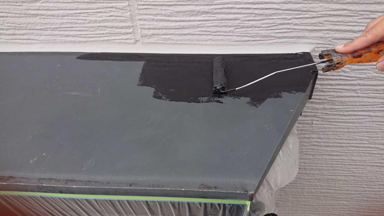 【庇塗装】下塗り