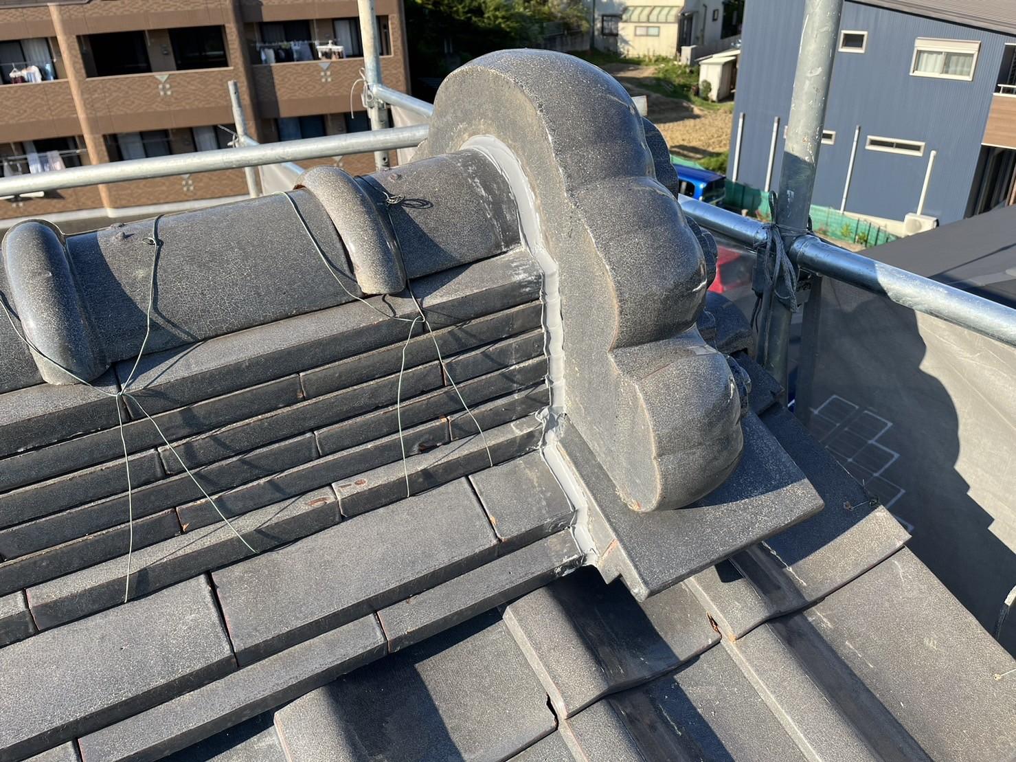 【漆喰工事】大棟完了