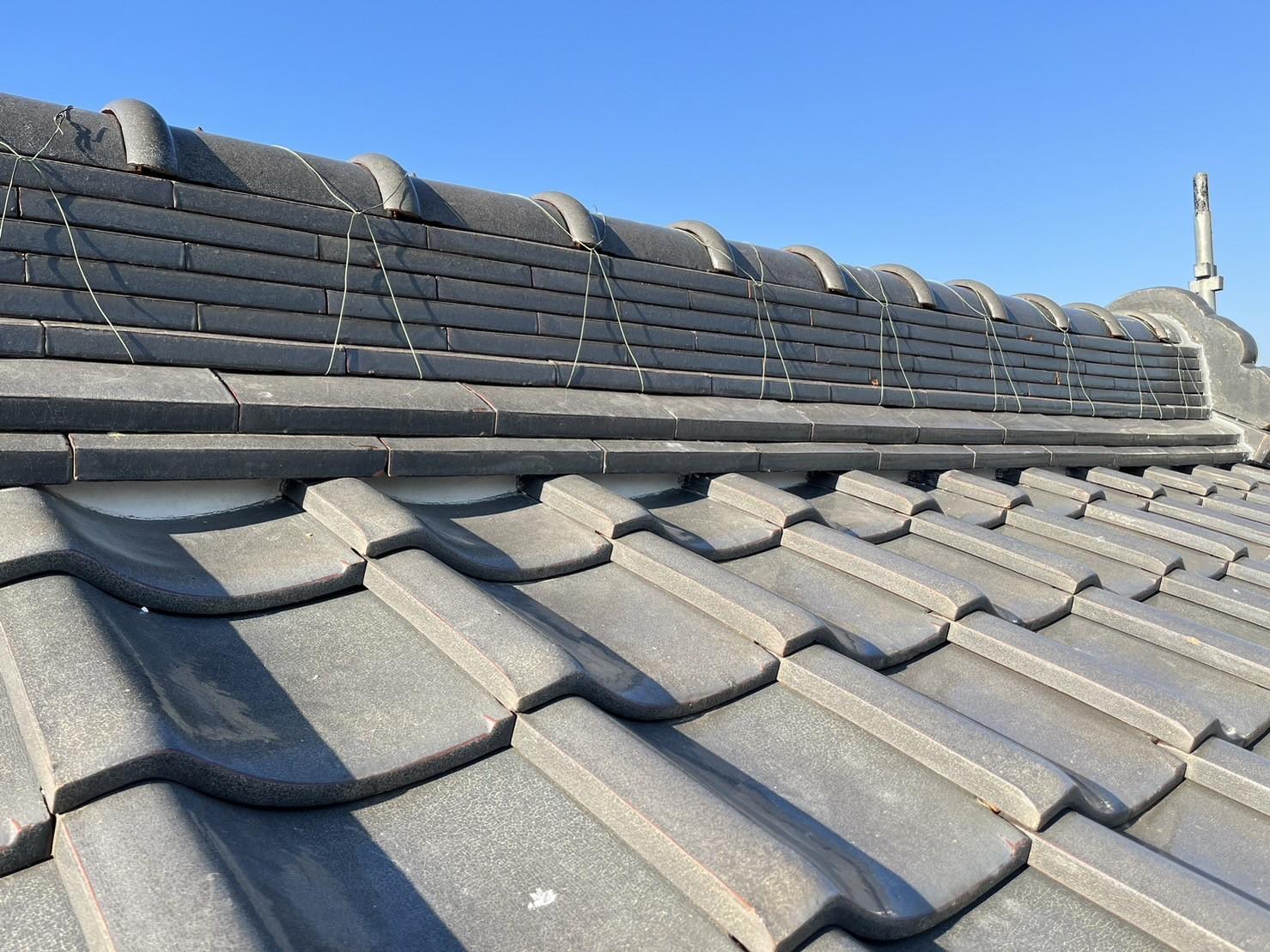 【漆喰工事】隅棟完了