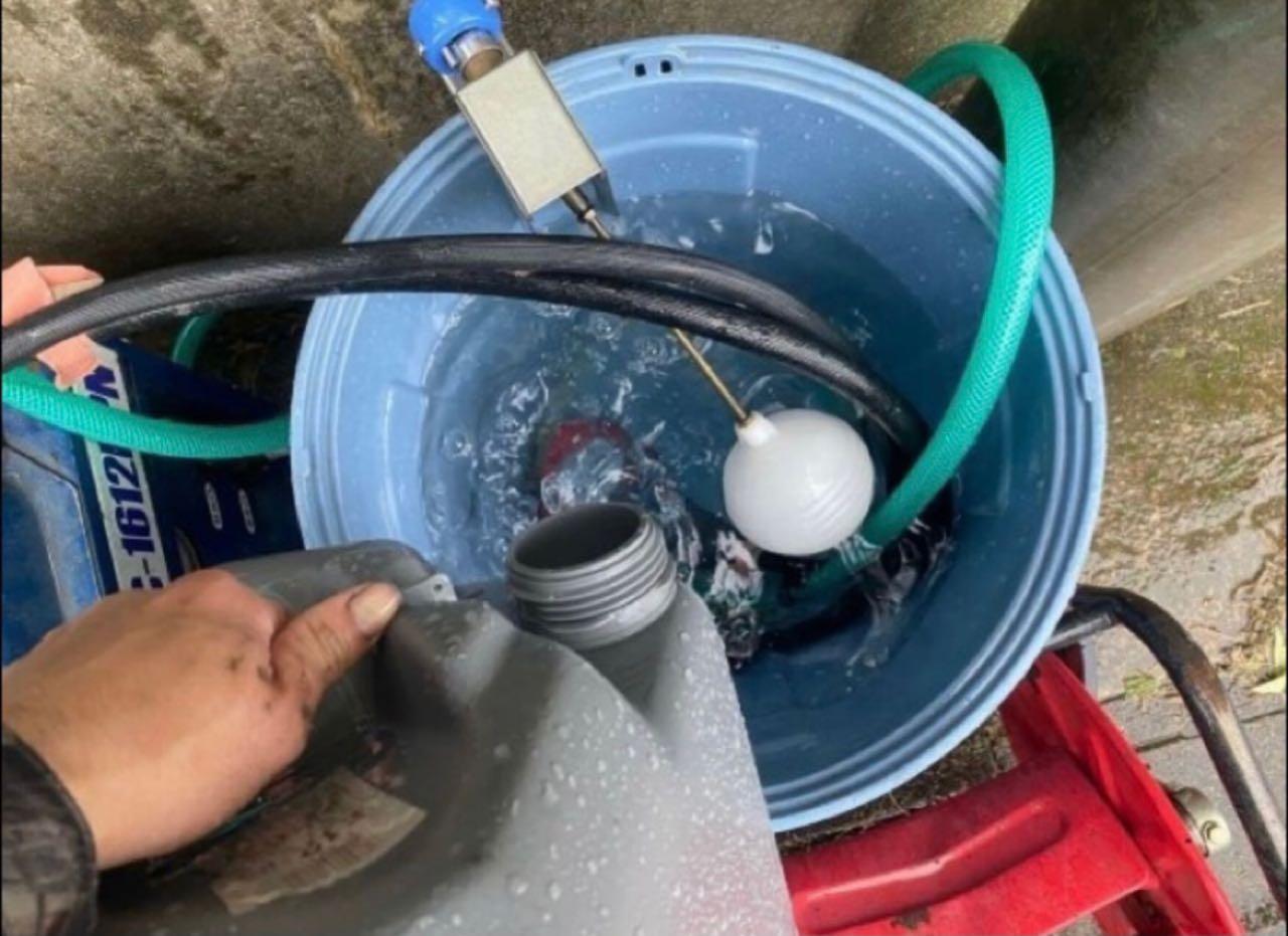 【バイオ洗剤準備】原液混入