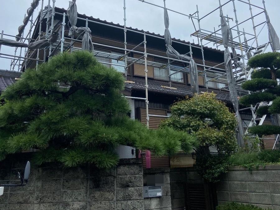 【足場設置工事】設置中