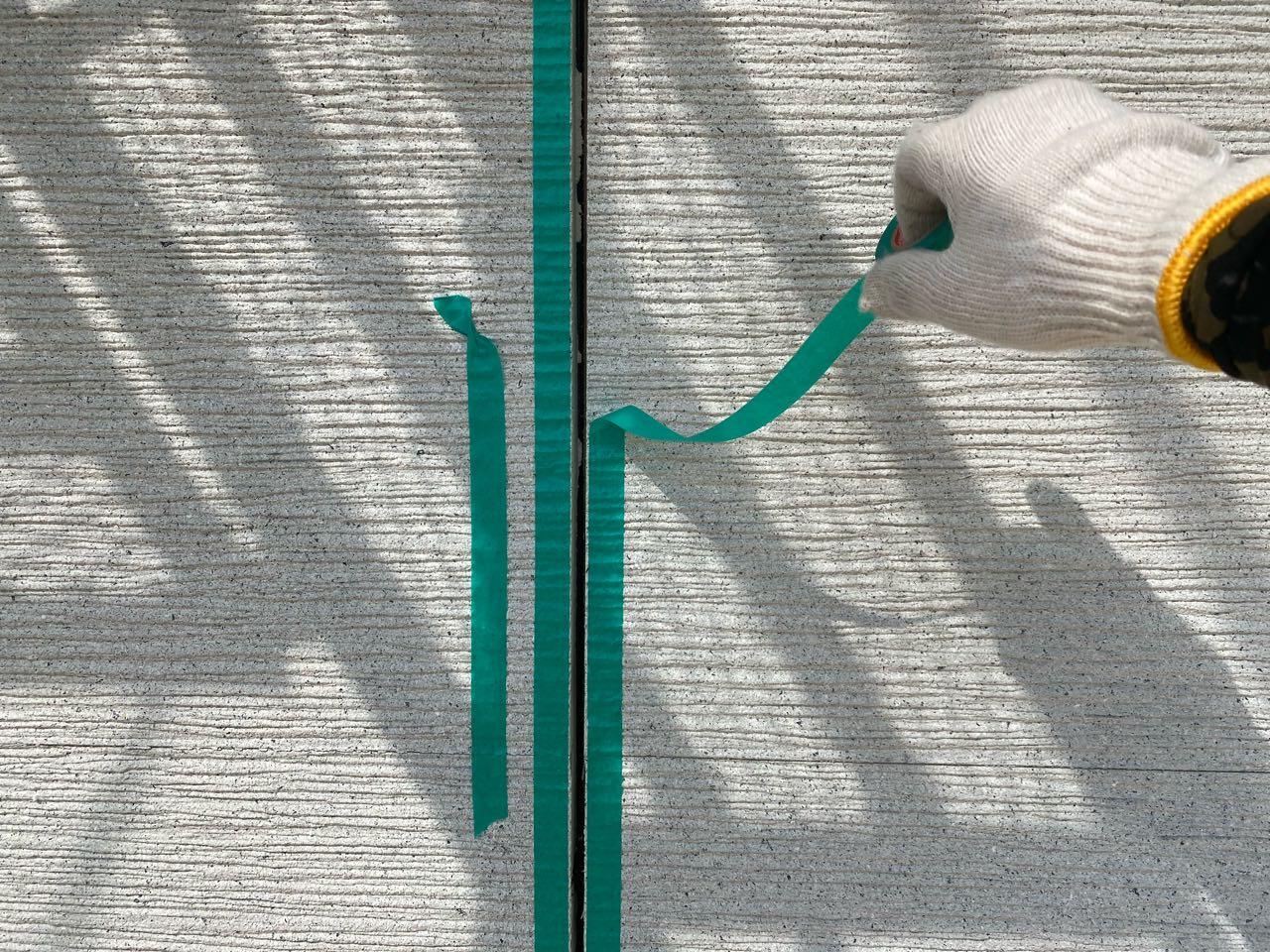 【シーリング工事】マスキング貼り