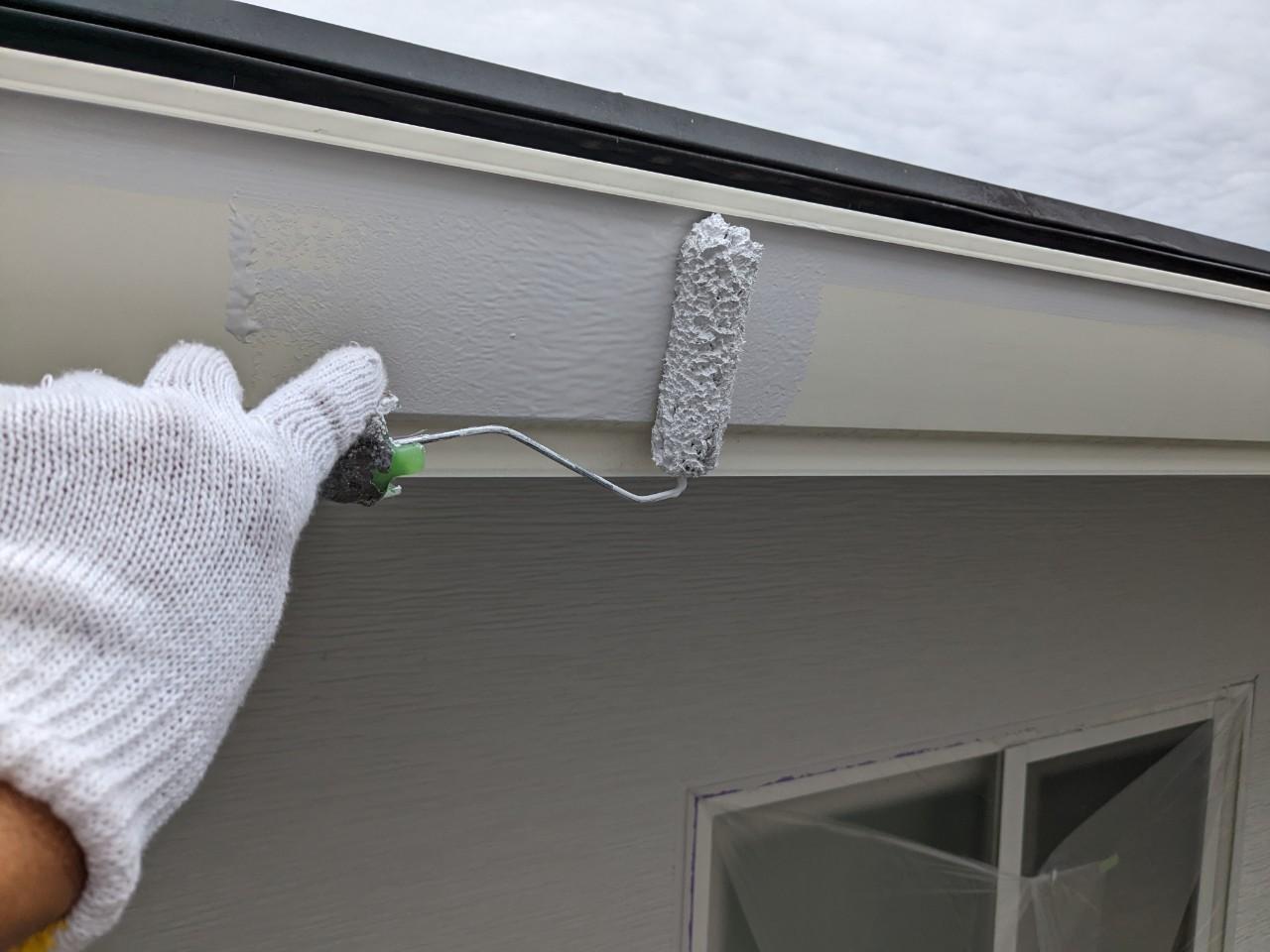 【雨樋塗装】下塗り