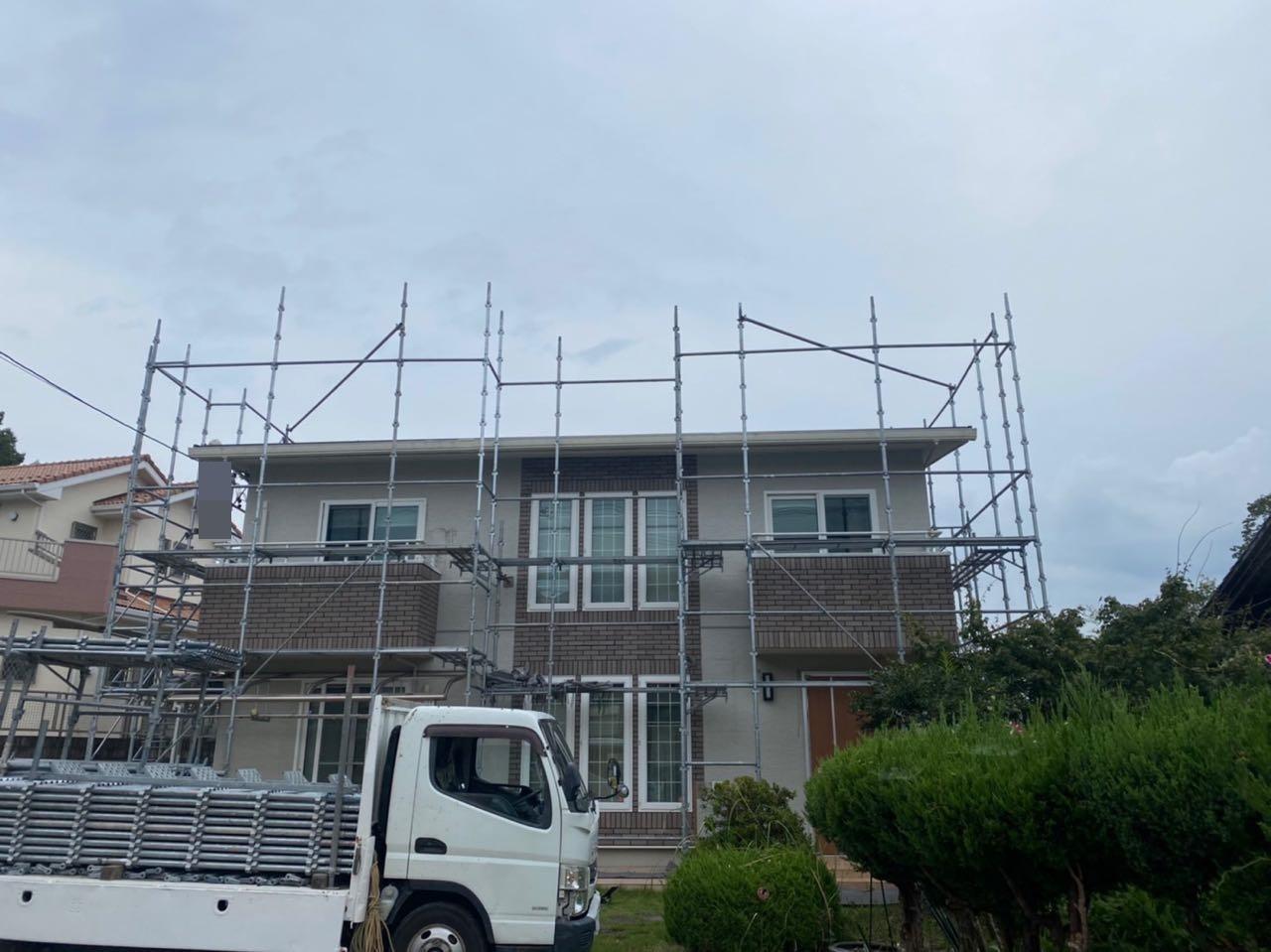 【足場設置工事】設置中