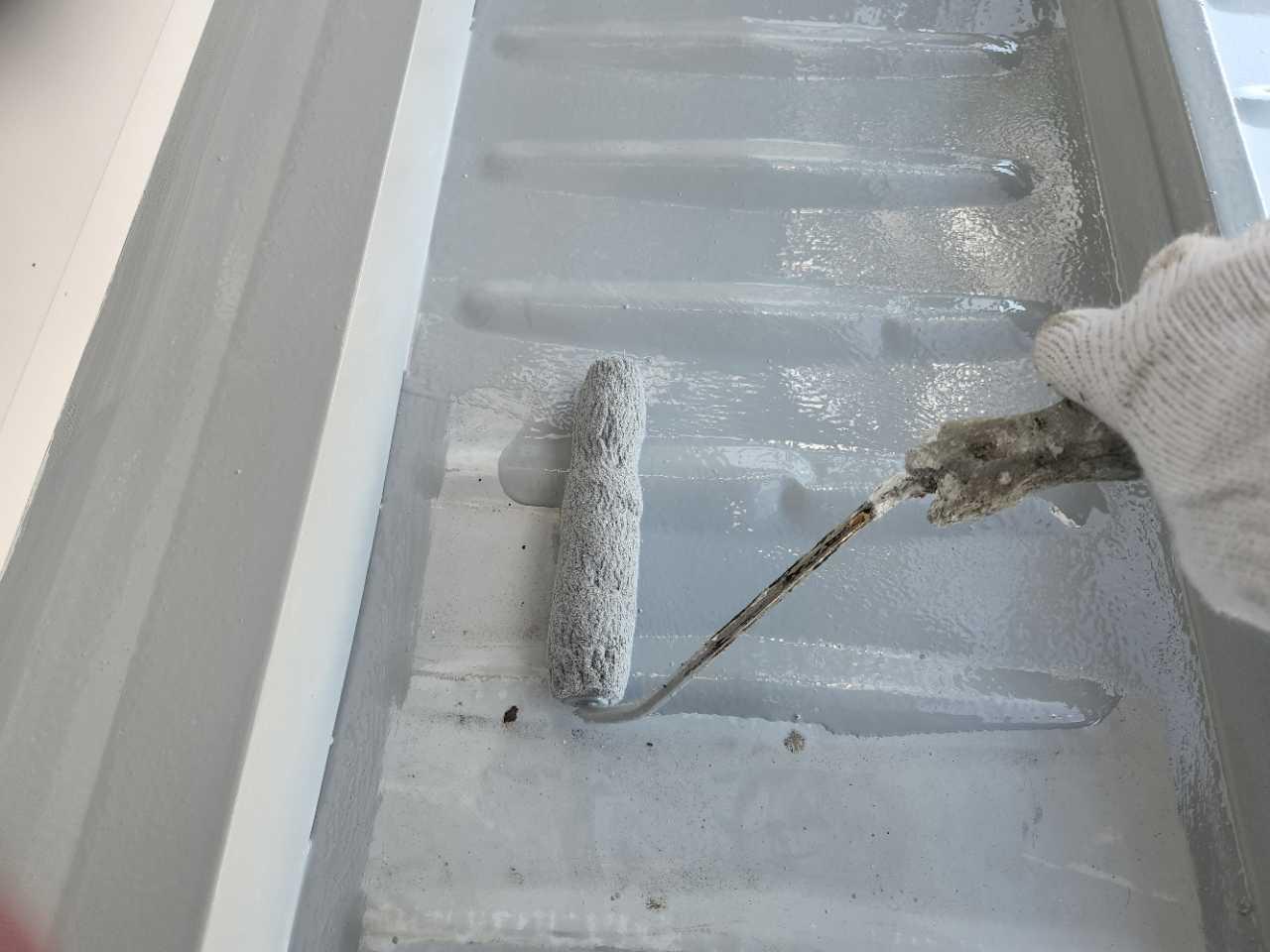 【庇塗装】上塗り