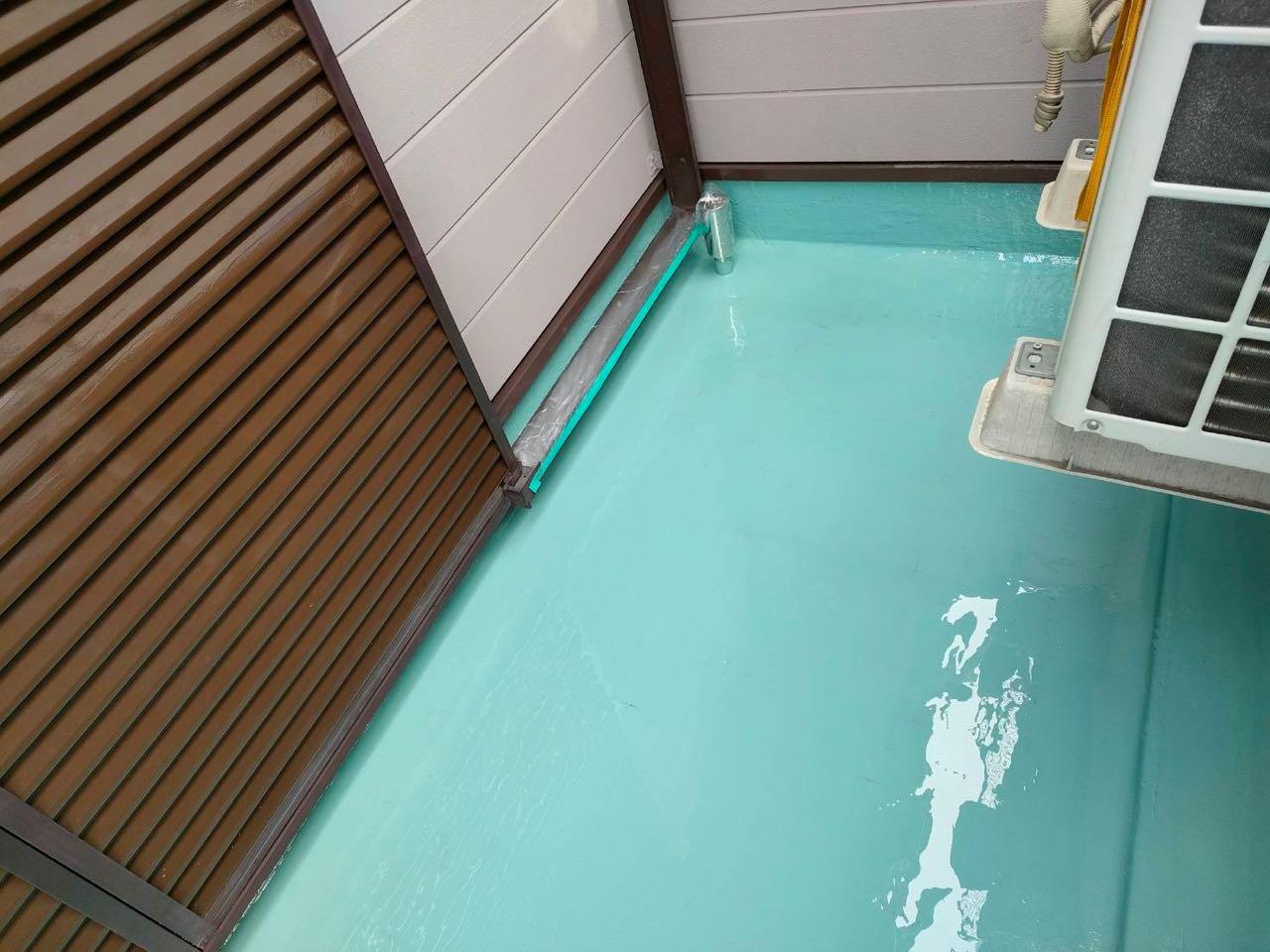 【防水工事】ウレタン防水塗布1回目