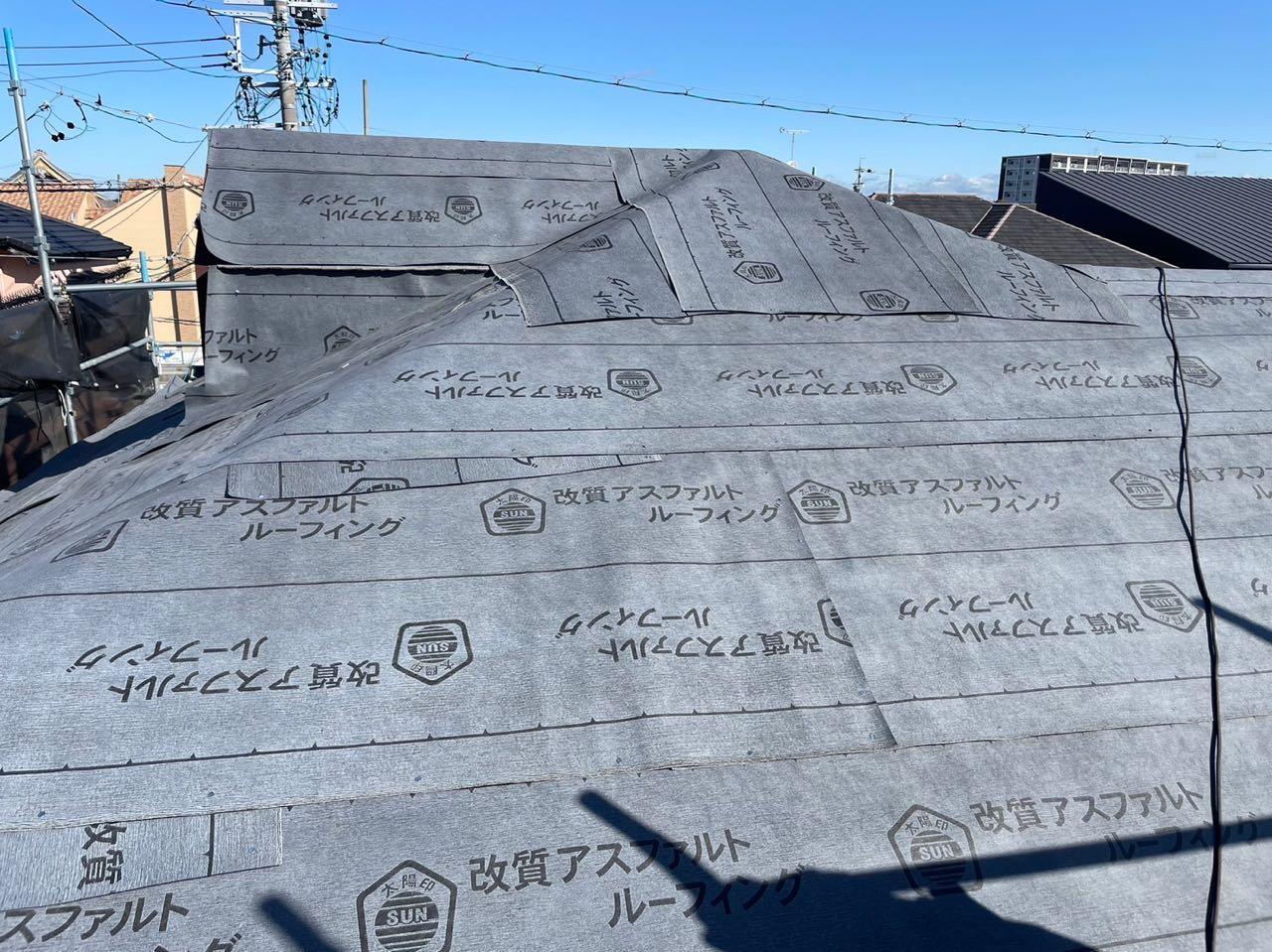【屋根板金工事】ルーフィング