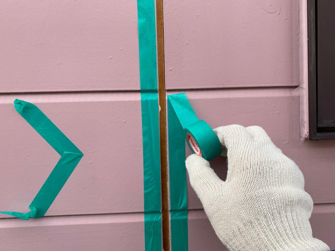 【シーリング工事】マスキング貼り