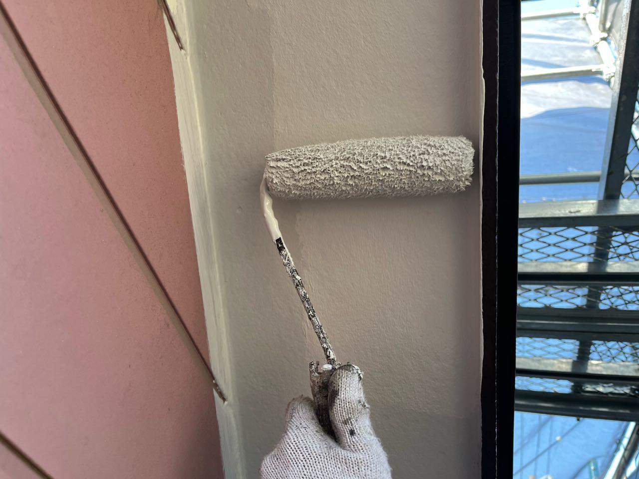 【軒天塗装】上塗り