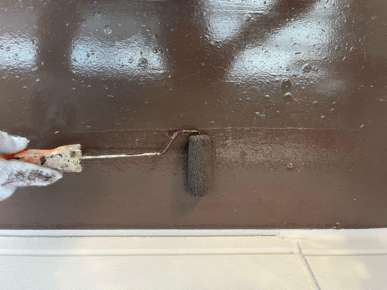 【庇塗装】上塗り