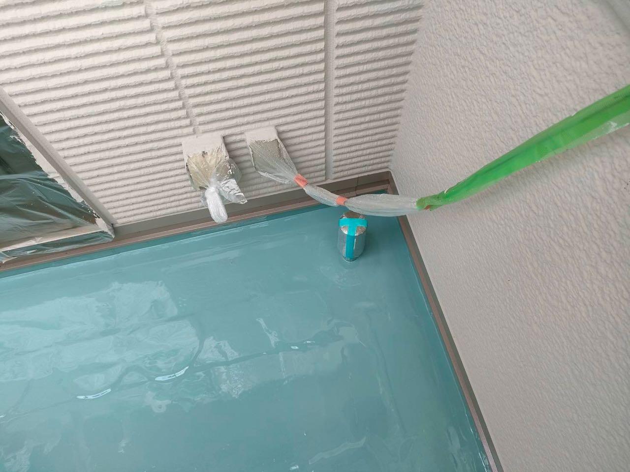 【防水工事】ウレタン防水塗布2回目