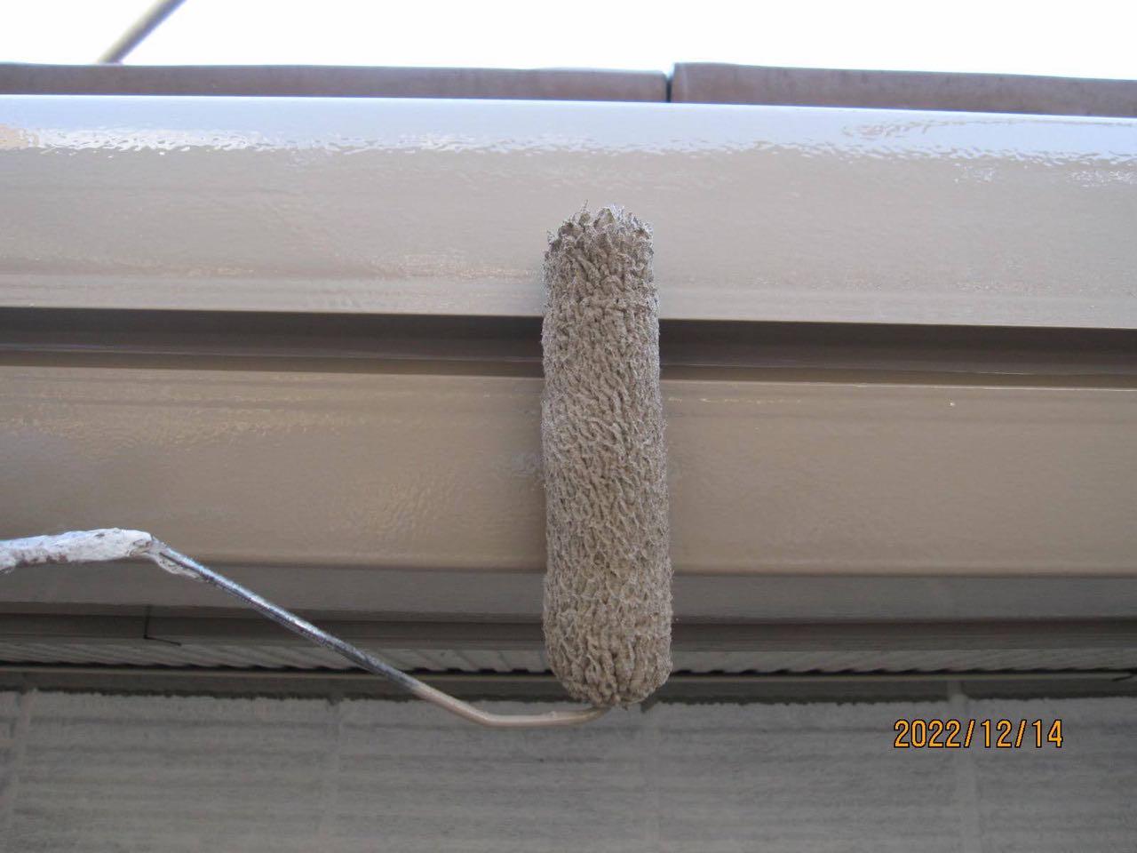 【雨樋塗装】上塗り