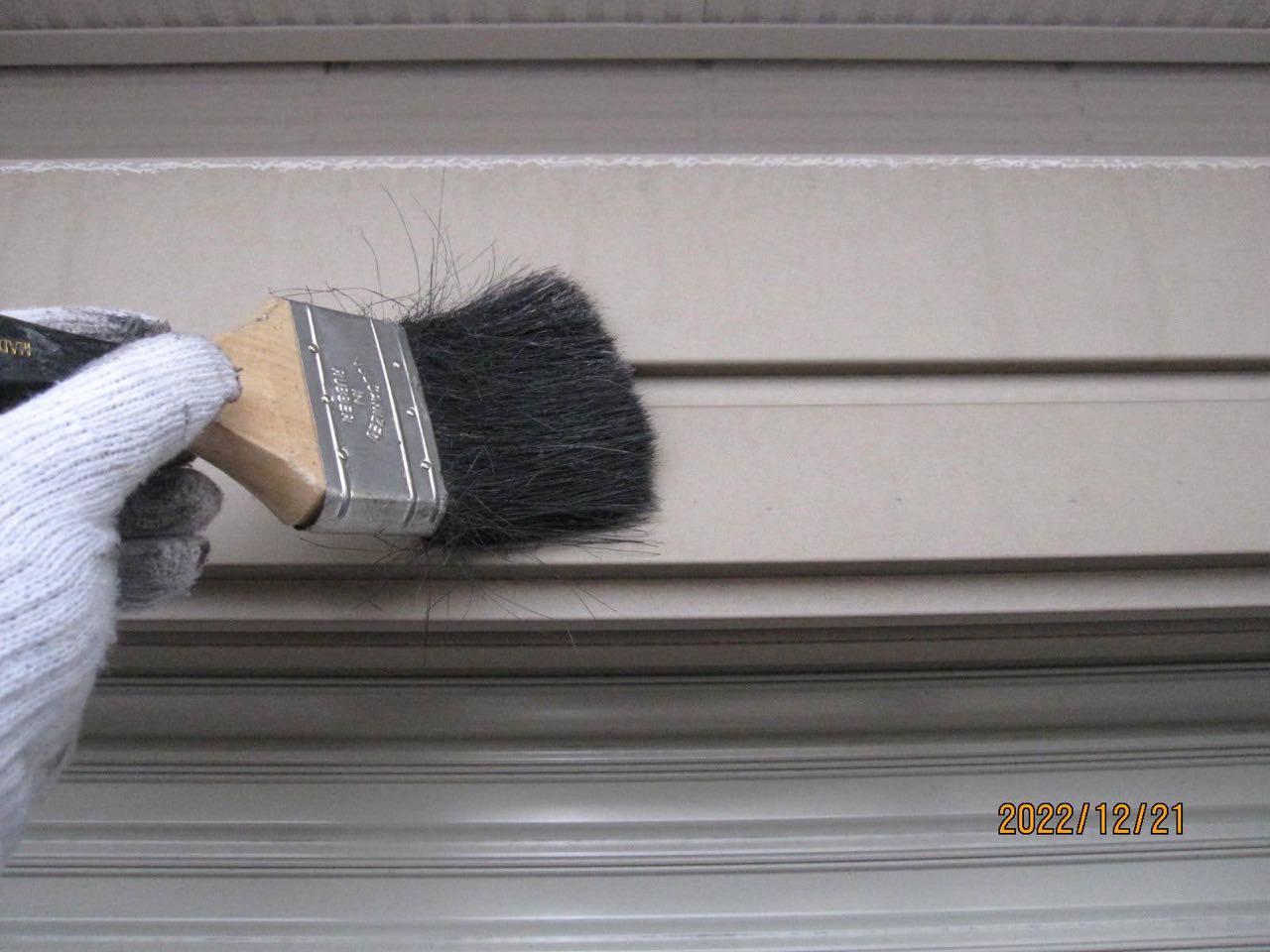 【シャッターボックス塗装】ケレン作業