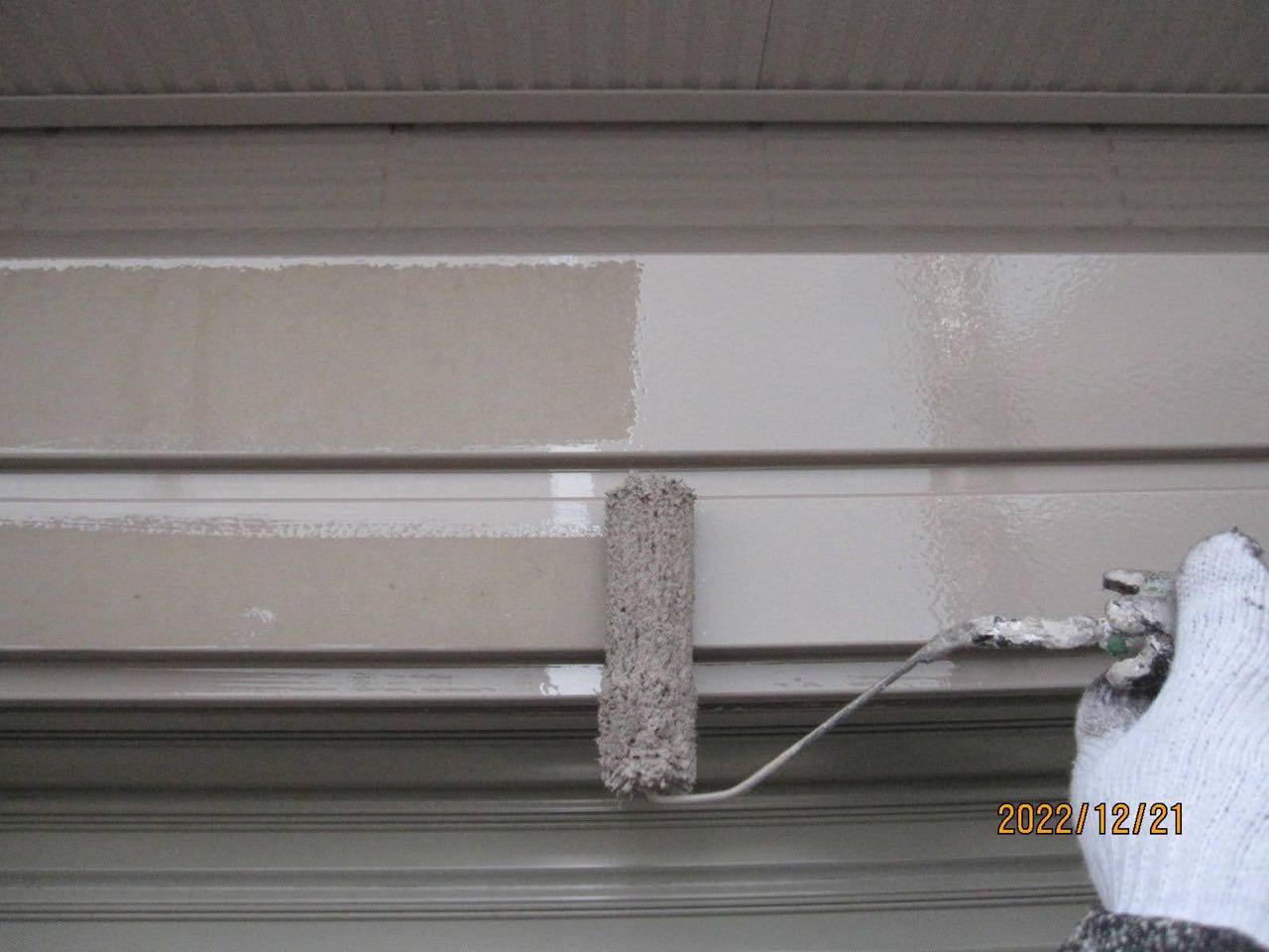 【シャッターボックス塗装】下塗り