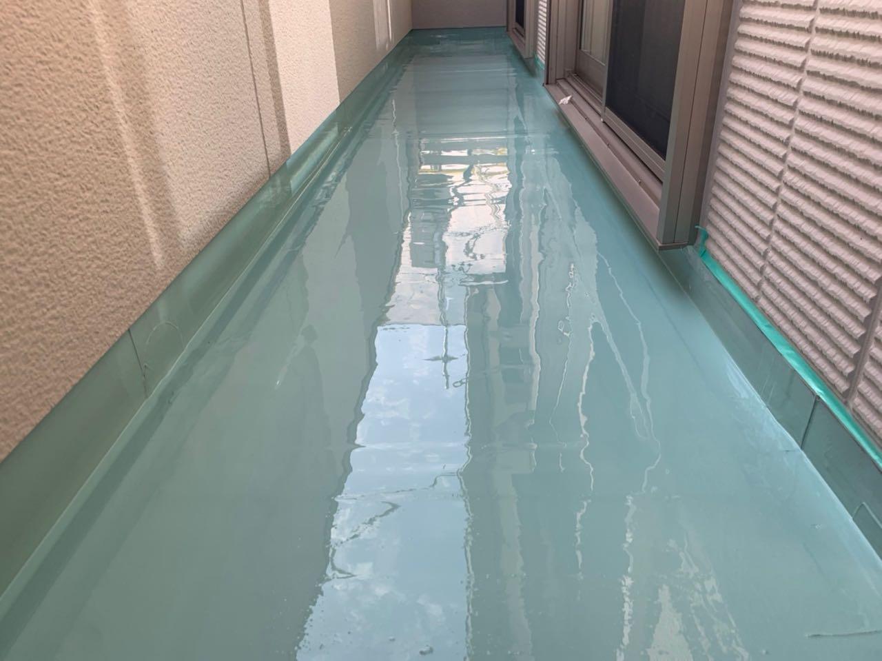 【防水工事】ウレタン防水塗布1回目