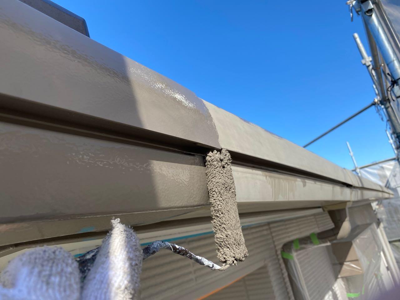 【雨樋塗装】下塗り