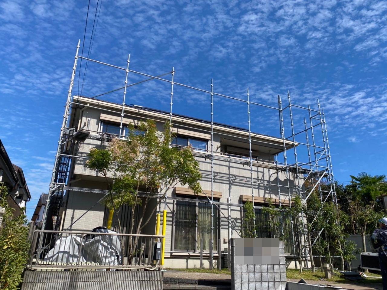 【足場設置工事】設置中