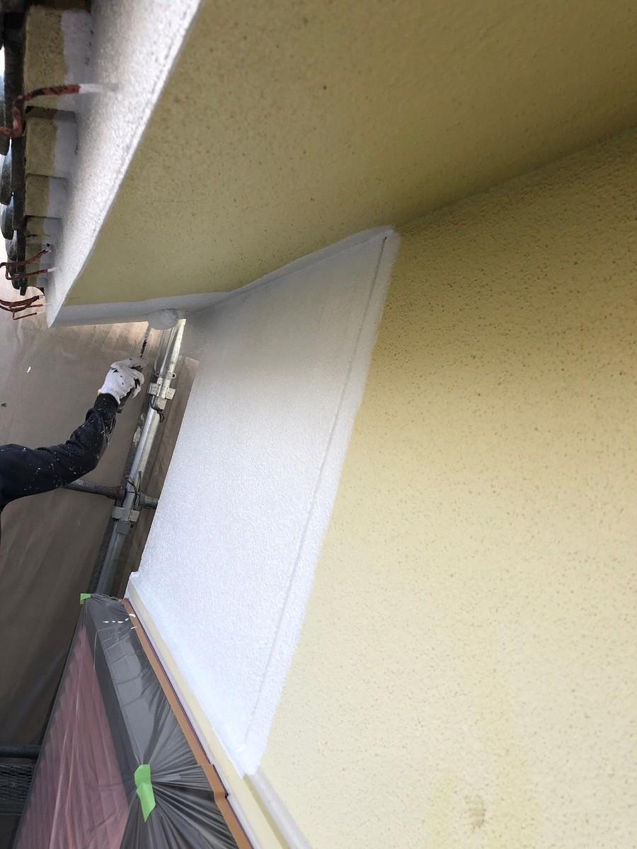 【軒天塗装】下塗り