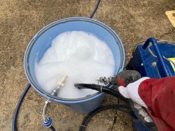 【バイオ洗剤準備】洗浄液攪拌