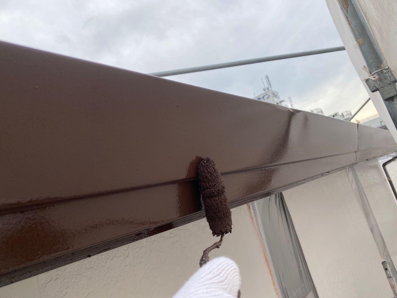 【破風・鼻隠し塗装】上塗り