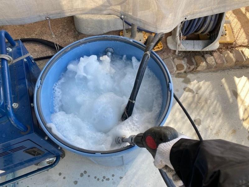 【バイオ洗剤準備】洗浄液攪拌