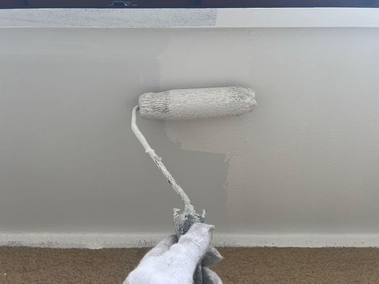 【軒天塗装】上塗り