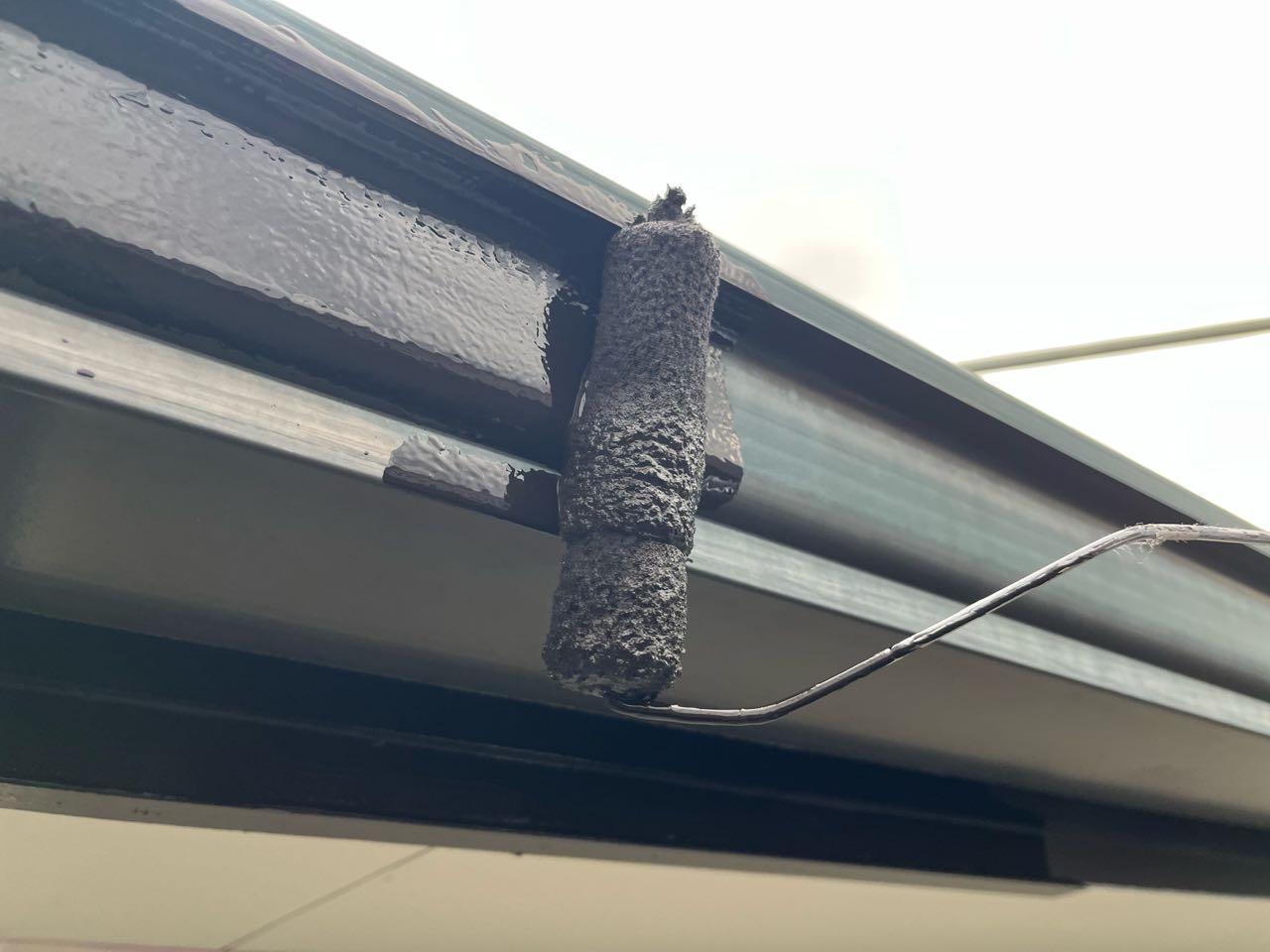 【雨樋塗装】下塗り