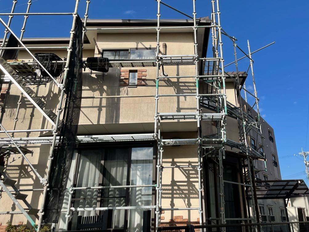 【足場設置工事】設置中