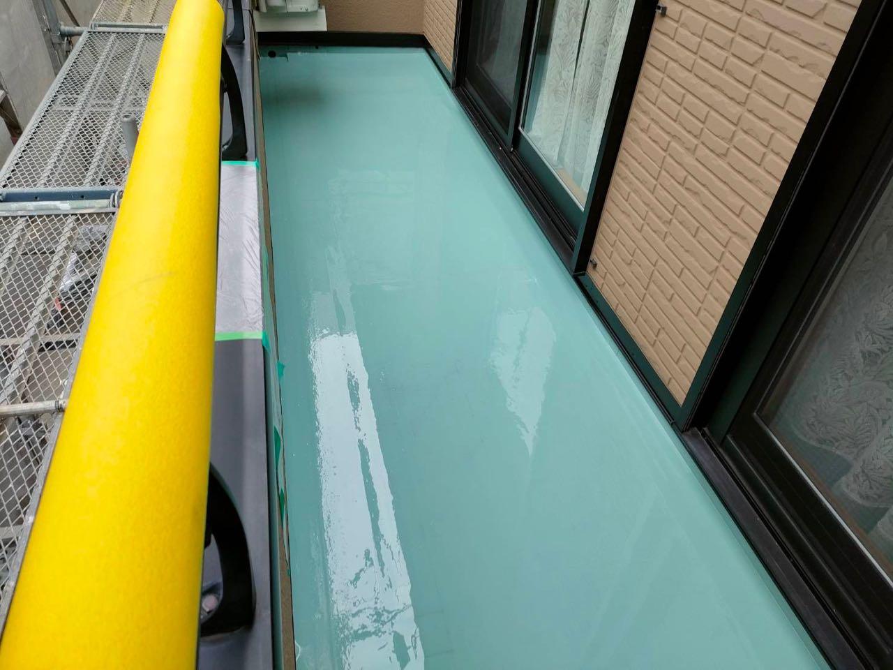【防水工事】ウレタン防水塗布1回目