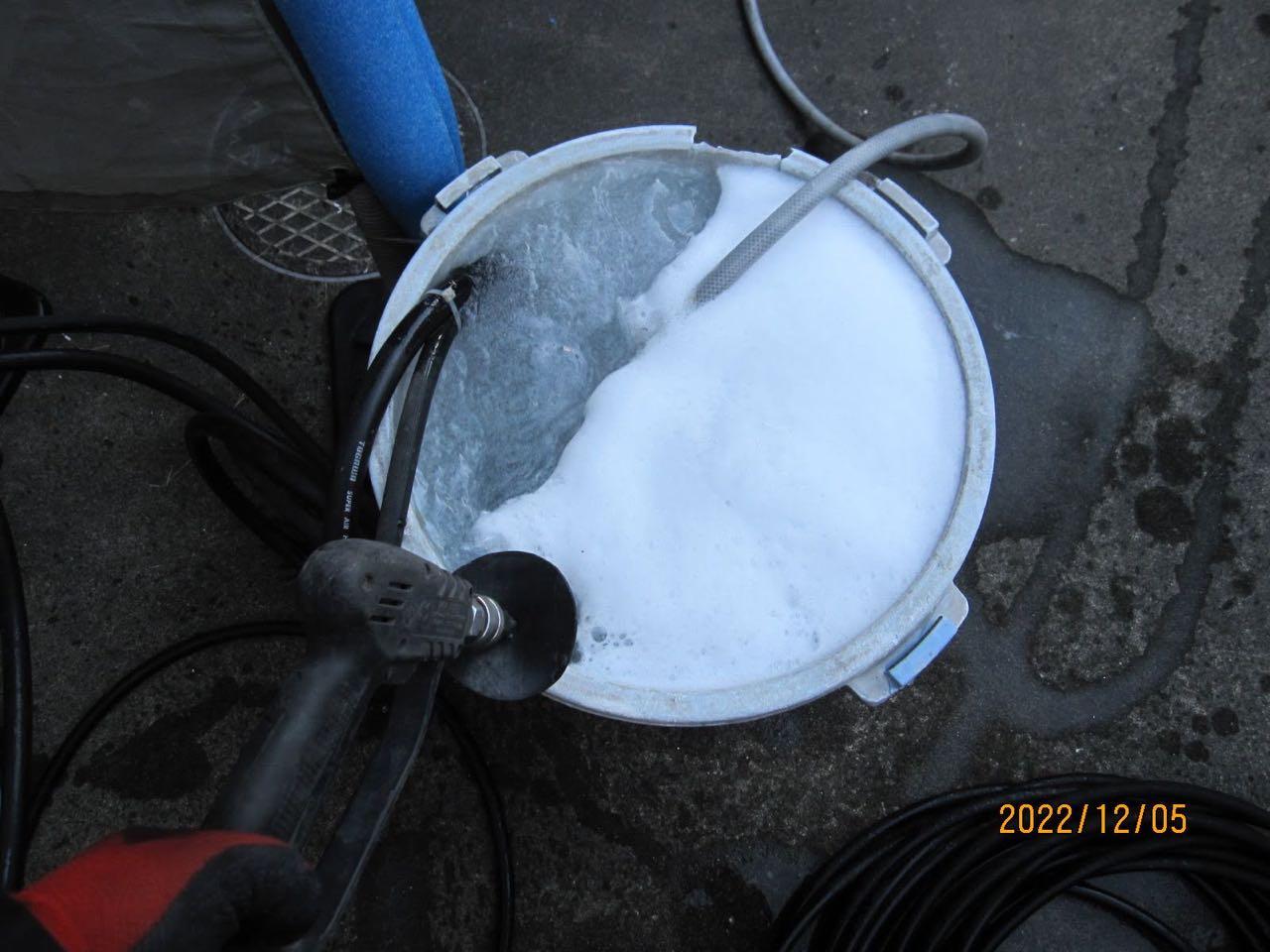 【バイオ洗剤準備】洗浄液攪拌