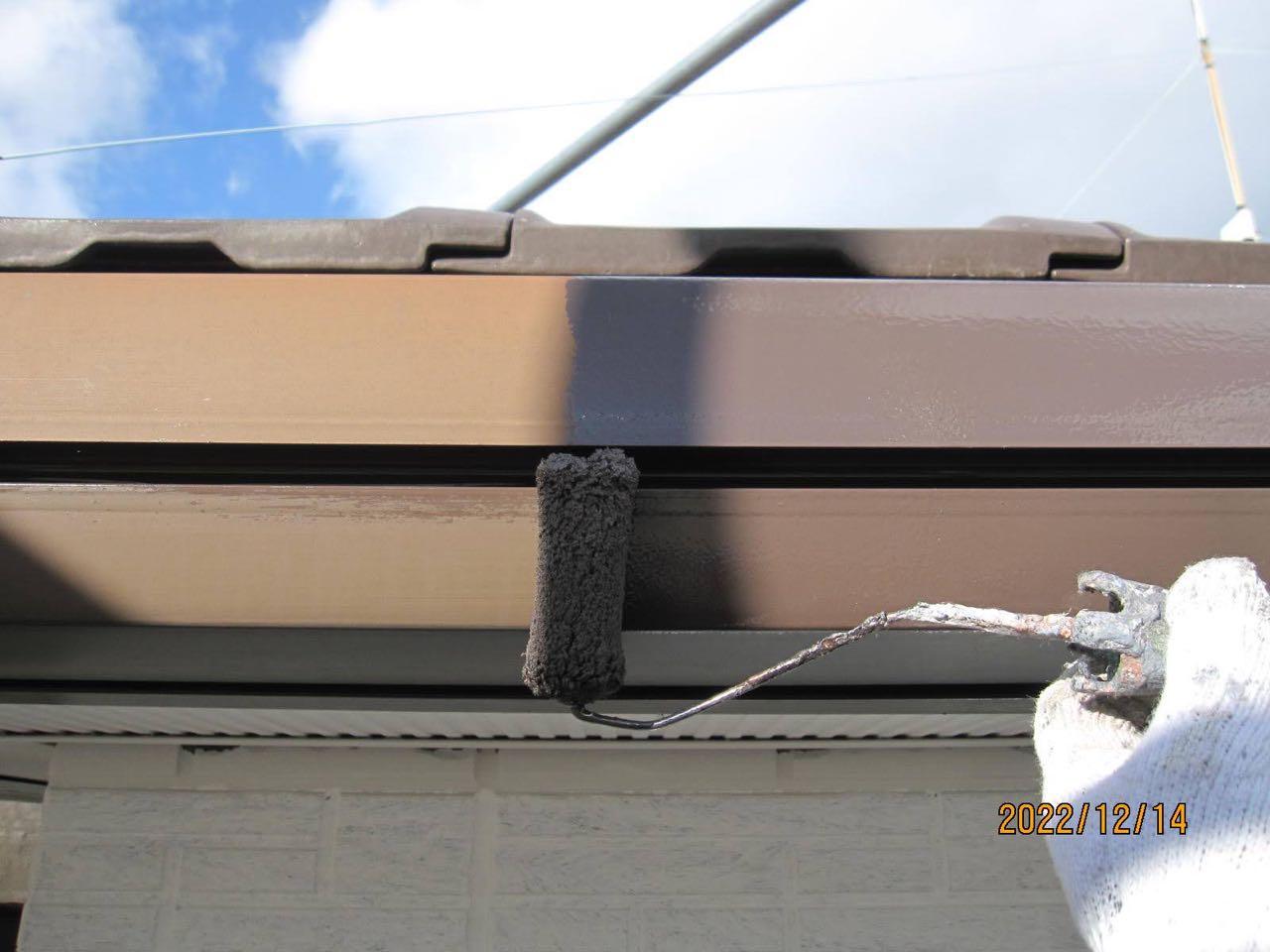 【雨樋塗装】下塗り