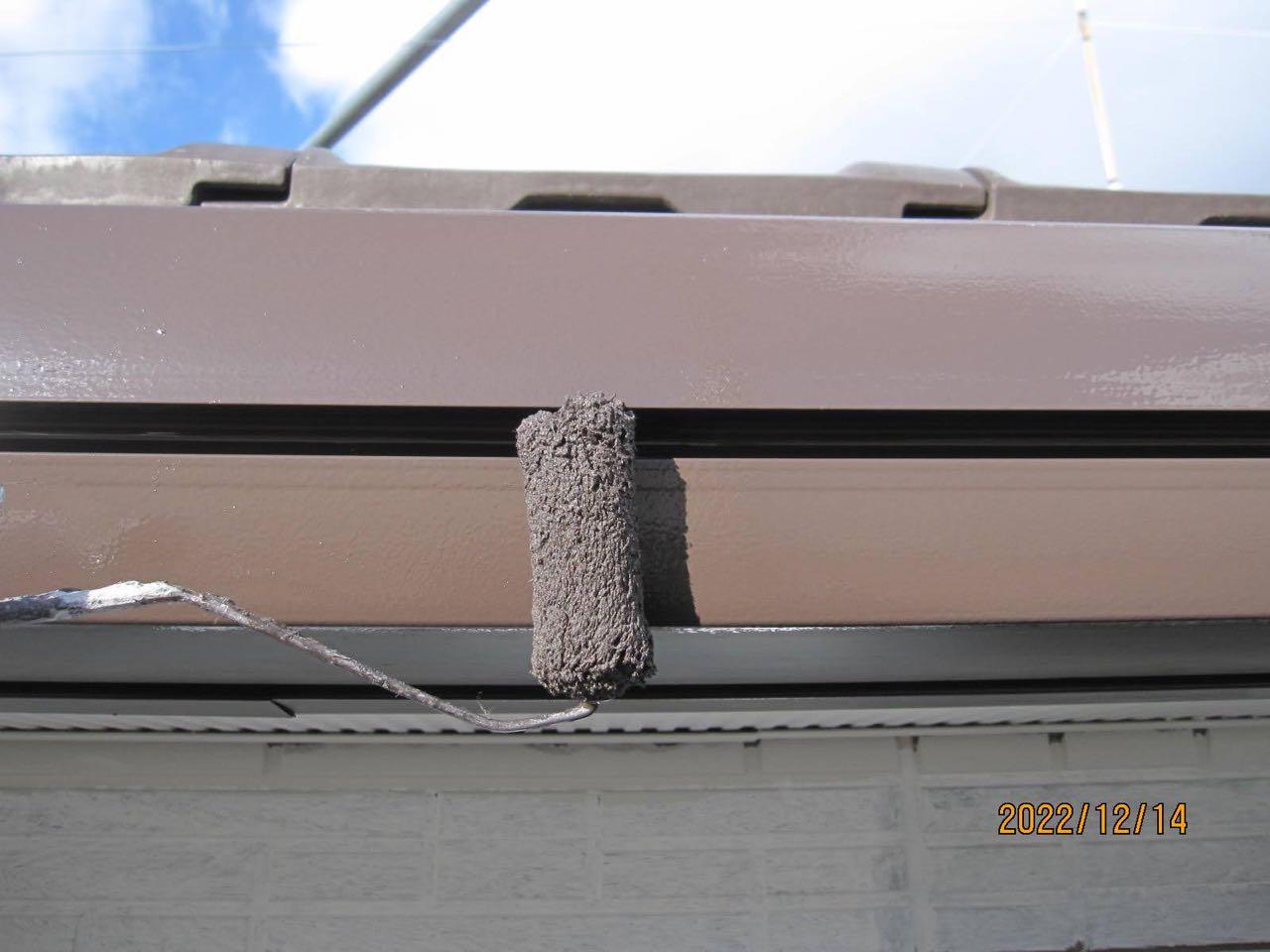 【雨樋塗装】上塗り