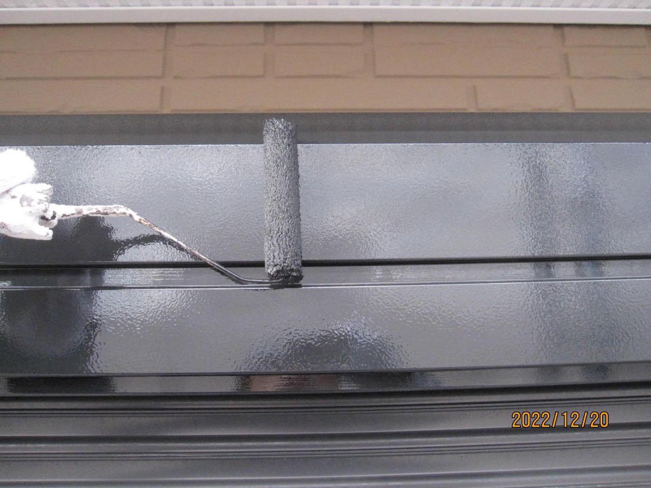 【シャッターボックス塗装】上塗り