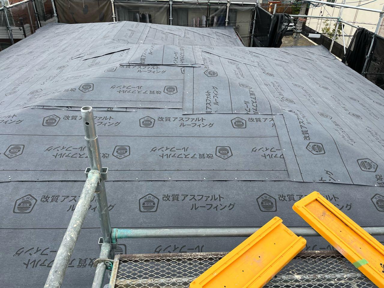 【屋根板金工事】ルーフィング