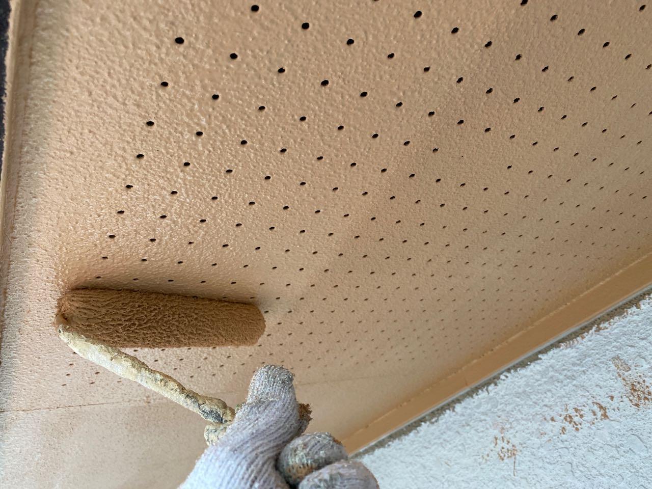 【軒天塗装】上塗り