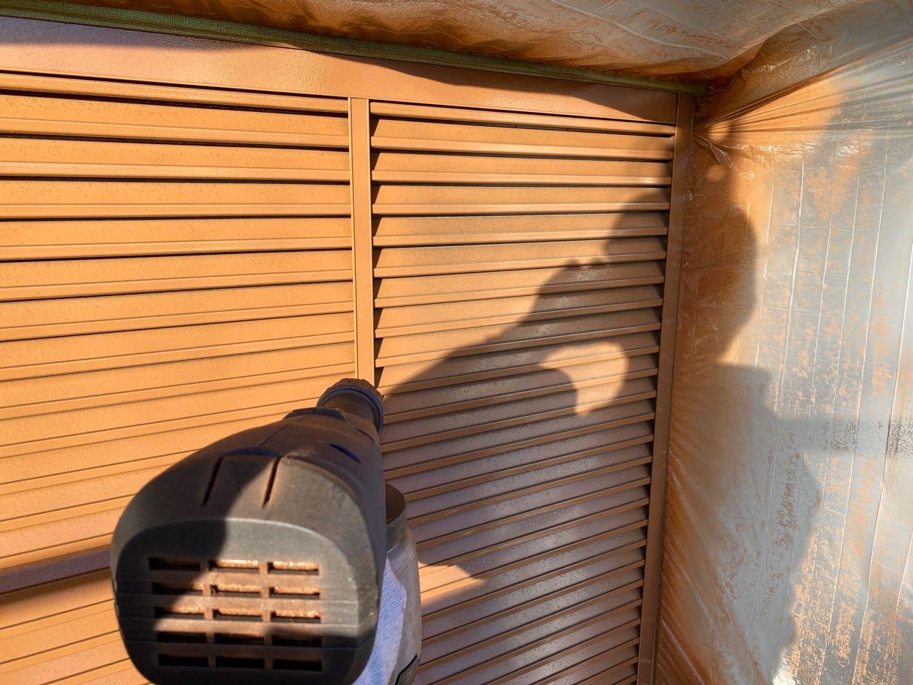 【雨戸塗装】上塗り