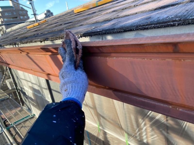 【庇塗装】ケレン作業