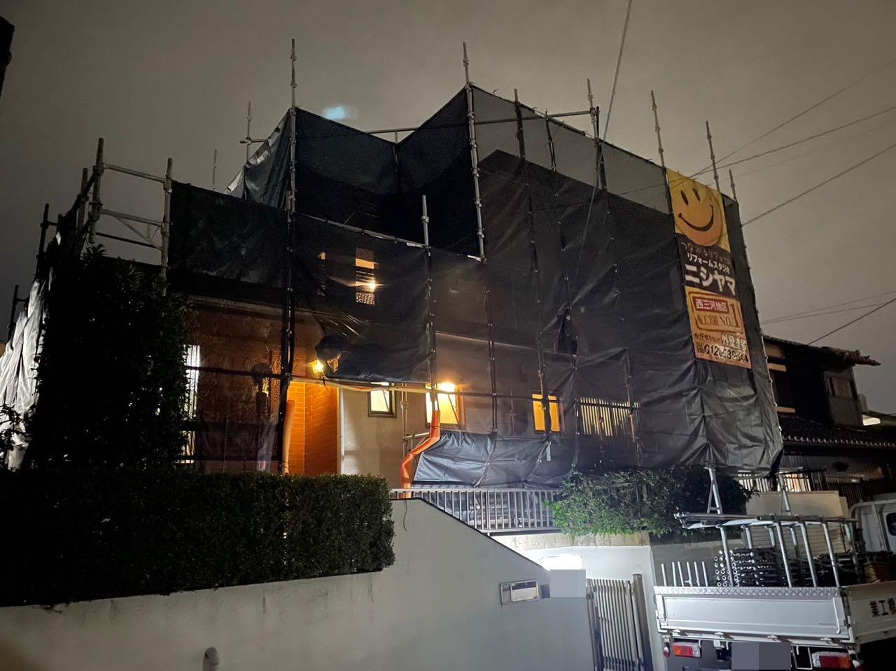 【足場設置工事】完了全景