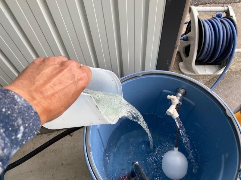 【バイオ洗剤準備】原液混入
