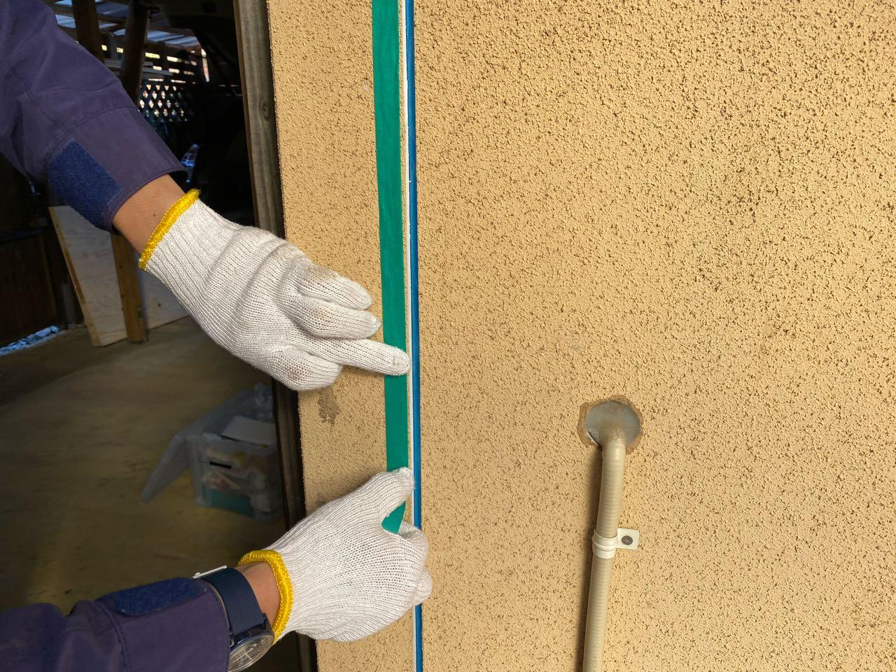 【シーリング工事】マスキング貼り