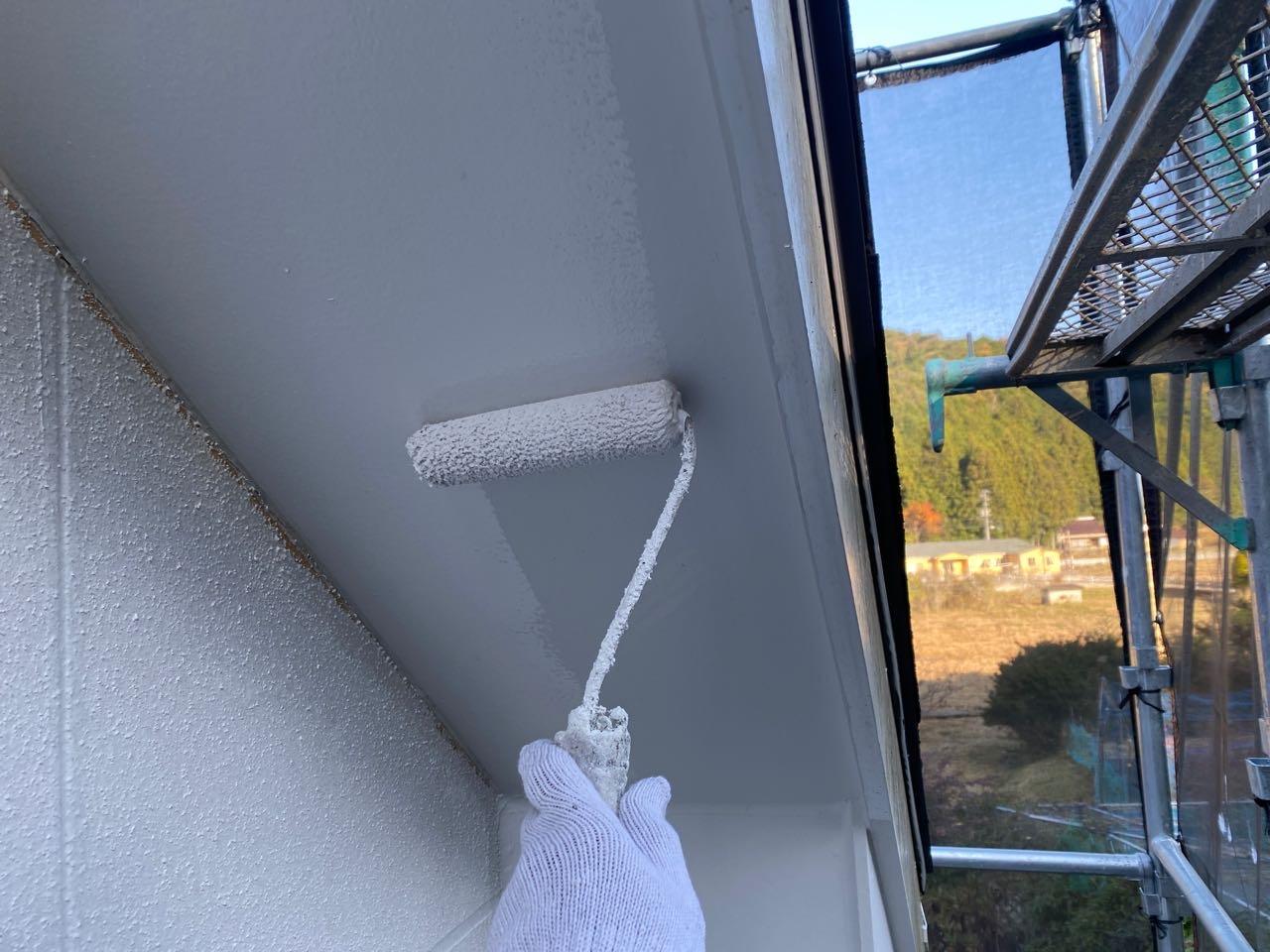 【軒天塗装】上塗り